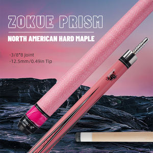 ZOKUE Série ZK-Prism, Queue de billard de haute qualité en 2 parties, joint radial, érable canadien, pointe de 12,5 mm, 147 cm - Product Image 1