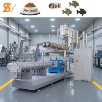 Nouvelle ligne de production d'aliments pour animaux de compagnie entièrement automatique clé en main de 1 à 6 tonnes/heure pour chiens et chats, haute productivité, aménagement d'usine 3D
