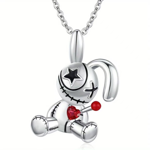 Collar con colgante de mariposa y muñeca maldita de diseño gótico europeo-americano para niños, de aleación, con eslabones, divertido y creativo de la colección de la Estación Independiente - Product Image 5