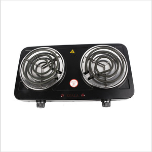 Plaque chauffante à induction avec double commande et 5 niveaux de réglage de la température, cuisinière en fonte adaptée à la cuisine en camping - Product Image 5