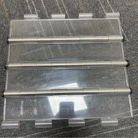 Puerta Plegable de Cristal con Marco de Aluminio Moderno, Puerta Corredera Telescópica Transparente de PC Personalizada, Puerta de Cristal Transparente Plegable para Centro Comercial