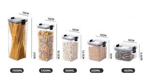 ภาชนะบรรจุอาหารสุญญากาศพลาสติกใสทรงสี่เหลี่ยมบรรจุอาหาร5ชิ้นชุดปิดผนึกฝาปิดกล่องโลโก้ปรับแต่งได้ - Product Image 6