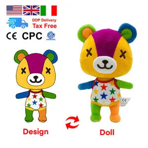 Low MOQ custom design stuff plush doll stuffed animal plushie custom manufacturers anime custom embroidered plush toy