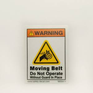 Etiqueta Adhesiva de Seguridad Resistente al Calor, Impermeable y a los Arañazos para Equipos Calientes, Áreas de Máquinas Industriales - Peligro de Quemaduras en Superficies - Product Image 2