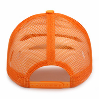 HN0001 Casquette de camionneur OEM de haute qualité avec logo brodé sur mesure Orange fluo Chapeaux en mousse avec logo brodé de haute qualité