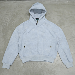 Sudadera con Capucha y Cremallera de Felpa Francesa de Alta Calidad, Estilo Vintage, Talla Grande, para Hombre, 100% Algodón, Transpirable, para Otoño, Personalizable - Product Image 2