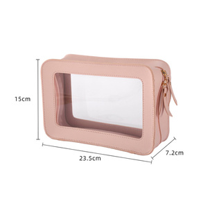 Custom logo <b>transparent</b> PVC cosmetic <b>bag</b> toiletries zipper <b>bag</b> with travel MAHJ Tiles <b>bag</b> <b>transparent</b> travel cosmetic <b>bag</b> - Product Image 2