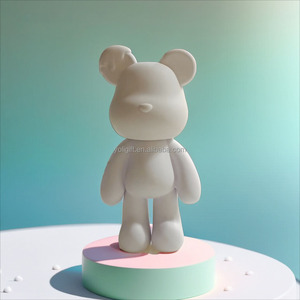 Ours en peluche DIY à peindre, taille 23 cm, ours fluide DIY, ours blanc, <span class=keywords><strong>peinture</strong></span> à l'huile <span class=keywords><strong>acrylique</strong></span>, ours en peluche à couler, jouet pour enfants - Product Image 1