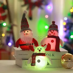Schlussverkauf Weihnachten Weihnachtsmann LED-Nachtlicht leuchtende Schneemannspielzeug-Puppe Party-Geschenke Weihnachtsdekoration
