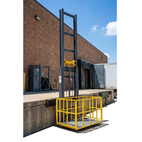Monte-charge hydraulique vertical pour marchandises avec rail de guidage intérieur, commande électrique à distance, hauteur de levage 3m, conception compacte