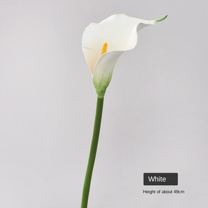 Single <strong>Stem</strong> Medium-sized Long Stemmed Artificial Calla Lilies Made of EVA <strong>Cotton</strong> Faux Flowers for Home Decor - Product Image 6
