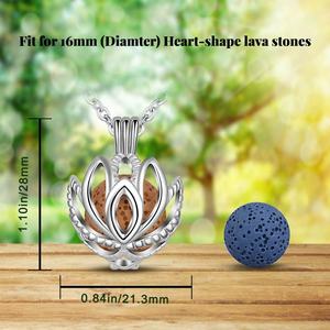 Collar con colgante de aroma, difusor de aceites esenciales, piedra de <span class=keywords><strong>Lava</strong></span>, Roca, perfume, aromaterapia - Product Image 5