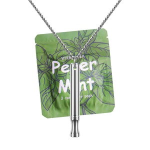 Inhaladores de Acero Inoxidable, Kit de Entrenamiento con Aromas de Aceites Esenciales, para Dejar de Fumar, Alivio del Estrés y la Ansiedad, Collar para Mejorar la Concentración y la Respiración - Product Image 1