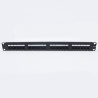 Loaded CAT6 UTP Keystone Jack 19 Inci 1U 24 Port 110 Tipe Unshielded CAT 6 Panel Patch Ethernet
