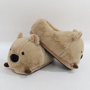 Chaussons d'intérieur en velours douillet pour femme, <span class=keywords><strong>homme</strong></span> et adulte, motif capybara, antidérapants - Product Image 4