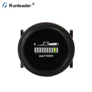 Runleader Round Lead-acid Battery Meter Charge Indicator Discharge Indicator Used For Forklift,Golf Carts,Truck,Car,Boat