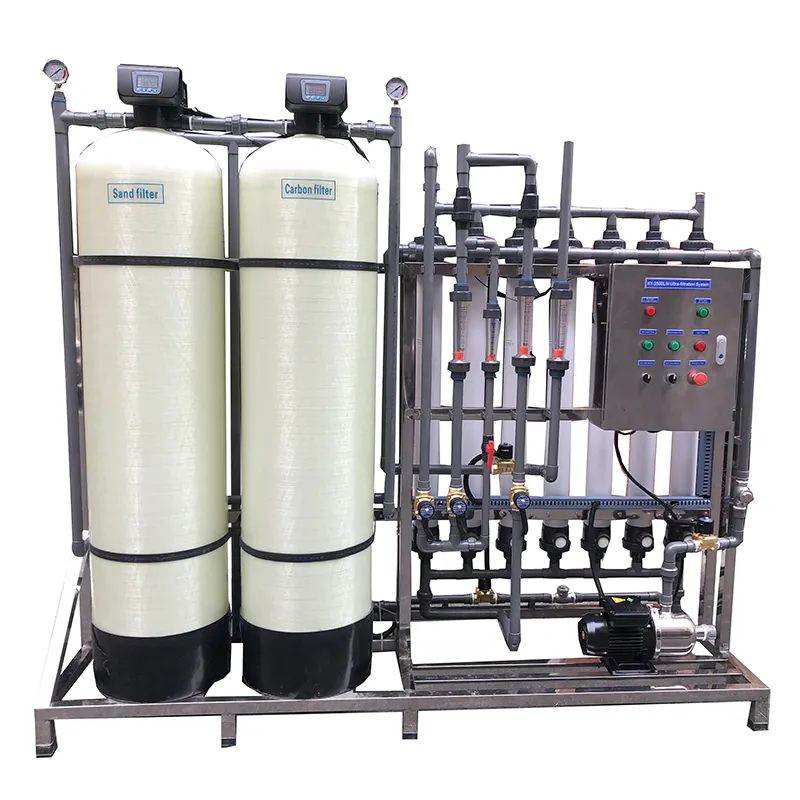 Microfiltración Industrial personalizada, equipo de ultrafiltración, sistema de tratamiento de agua Mineral UF, 3500L/H