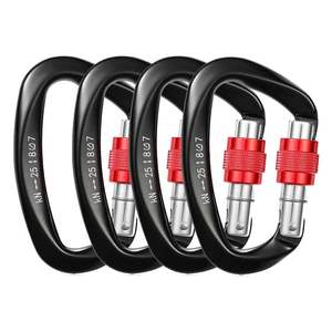 Vente en gros de mousquetons en aluminium à verrouillage en forme de D pour l'escalade en plein air, capacité de 25 kN, mousqueton <span class=keywords><strong>pivotant</strong></span> - Product Image 6