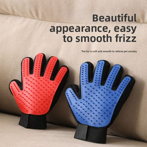 Animali domestici guanti rossi gomma rubbing gatto sfuggente pennello bagno mani massaggio pettine pulizia cane gatto bellezza u - Product Image 5