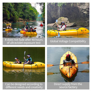 Paquete <span class=keywords><strong>de</strong></span> kayak inflable portátil ligero para exploración y pesca en solitario, barco inflable publicitario fácil <span class=keywords><strong>de</strong></span> llevar - Product Image 2