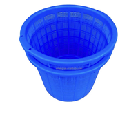 Panier en plastique rond épaissi personnalisé avec trous pour la corde, idéal pour le stockage de melons, fruits de mer et linge.