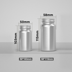 Custom Logo Printed Aluminum Capsule Pill Bottle Medicine Packaging with Screw Cap <b>for</b> Probiotic Supplement <b>Tablets</b> Storage - Product Image 2