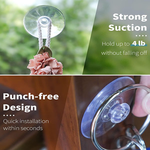 Small Clear PVC Eco-friendly Multifunction Suction Cups <strong>Hooks</strong> <strong>Rails</strong> for Home Kitchen Bathroom Organization Hanging Accessories - Product Image 6