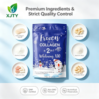 Capsules de soin détox au collagène congelé sous marque privée OEM - Mélange antioxydant multi-fruits rouges pour l'éclat et l'élasticité de la peau adulte