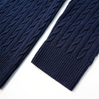 AiNear vente en gros de logo personnalisé Design Oem & Odm manches longues câble hommes 100% laine mérinos tricot épais pull à capuche homme pull