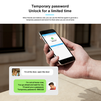 Cerradura Inteligente TTLock con Cilindro Europeo de Seguridad, Huella Dactilar, Tarjeta, Código Digital, Eléctrica, con APP/Wi-Fi, IP65, para Puerta de Madera, con Tarjeta de Memoria
