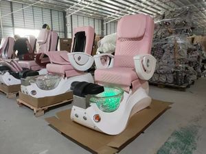 Großhandel Electric Pink Pediküre Stuhl White Moon Shape Tall Foot Spa <span class=keywords><strong>Massage</strong></span> stuhl zum Verkauf - Product Image 3