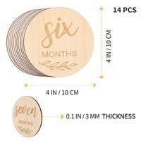 Carte d'annonce de naissance de nouveau-né gravée au Laser, accessoires Photo numériques en bois pour bébé de 1 à 12 mois