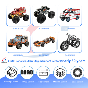 Chengji <span class=keywords><strong>F1</strong></span> voiture de course blocs de construction jouet vis haute qualité enfants tige cadeaux éducatifs bleu bricolage assemblage modèle métal voiture Kit - Product Image 4