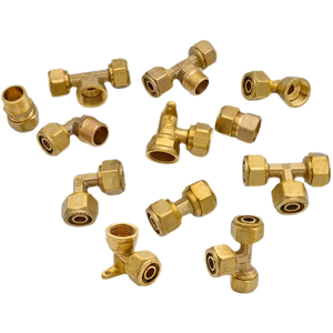 PN16 25MM 3/4 inci PEX Adaptor perempuan OEM pemipaan kuningan sekrup fiting Kompresi Pria pipa ulir tekanan tinggi MDT DN25 - Product Image 5