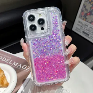 Hot Selling 3 in 1 shockproof for Redmi 13C Note 13 4G 13 pro 4G 13 pro plus with Glitter Epoxy phone case