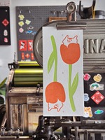 Maßgefertigter Gestanzter Siebdruck-Kunstpapier-Tulpen-Katzenförmiger Lufterfrischer mit Eigenem Logo für Auto & Haus