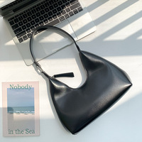 Sac Hobo Pliable en Cuir PU Souple avec Fermeture Éclair, Design Tendance et Niche, pour Femme, Luxe Rétro, Porté Épaule, Vente en Gros OEM/ODM