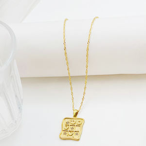 Joyería de acero inoxidable de moda, diseño personalizado, cadena de eslabones de acero inoxidable, cadena chapada en oro para mujer, Collar personalizado - Product Image 1