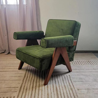 Fauteuil de salon design moderne en cuir Fauteuil d'intérieur confortable pour chambre d'hôtel