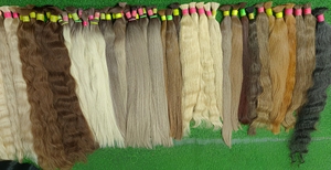 ผมต่อแบบอินเดียแท้จากวัด  แบบ Remy Double Drawn  ทอแบบ Machine Double Weft  แบบผมหยิกฟู  มีทุกสี - Product Image 4