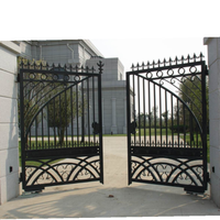 Conception de porte principale de fantaisie en fer forgé antique de luxe Porte d'allée Design de jardin Porte en acier à vendre