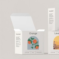 Boîtes d'emballage pour bougies en carton blanc personnalisées, boîte cadeau de luxe avec estampage à chaud, revêtement UV, laminage mat, impression de logo