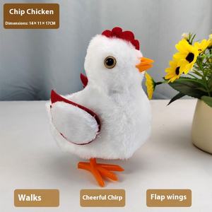 Nuevo juguete electrónico de <span class=keywords><strong>pollito</strong></span> de peluche para niños, alas de chirrido para bebés, juguete de pollo con características de simulación, mascota electrónica para niños - Product Image 6