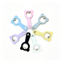 Outil magnétique puissant 2 en 1 en forme d'ours pour effet œil de chat et cœur, double extrémité, pour DIY effet trou noir et ongles en forme de cœur creux
