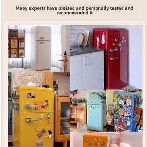 KenToen French Retro Refrigerator Freezer Double Door 98L Auto-Defrost Household Small Rental Dormitory First-Class Energy KenTo - Product Image 3