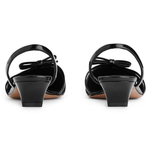 Zapatos de Tacón Bajo para Mujer, con Lazo Pequeño, Tipo Slingback, Punta Puntiaguda, para Oficina, Sandalias de Verano con Correa Trasera - Product Image 5