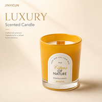 Ensemble cadeau de bougies parfumées en verre coloré de 200 g avec 4 senteurs, bougies de décoration intérieure à étiquette privée pour la vente au détail, emballage personnalisé OEM