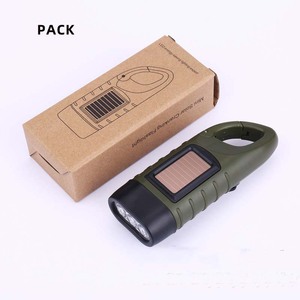Fabbrica diretta portatile ABS manovella solare dinamo torcia a LED per Backpacking Multi-funzione di sopravvivenza ricarica USB - Product Image 6