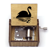 Boîte à musique Swan Lake, 18 notes, danseuse de ballet, couleur imprimée, boîte à musique en bois, ornements de bureau à domicile, jouets pour enfants, fans de musique, cadeau de noël 80