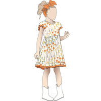 Little Glow Kids Gaya Musim Panas Imut Motif Bunga Rok Anak Perempuan Musim Panas Gaun Putri Harian Modis